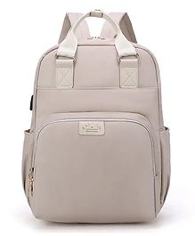 House of Quirk Baby Diaper Bag With USB Charging Port  - Beige