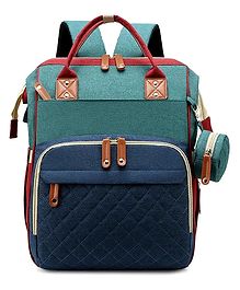 House of Quirk Diaper Bag Maternity Backpack  Baby Girl Boy Diaper Bag for Dad Mom with 16 Pockets Unisex Large Diaper Bag for Travel - Green and Blue