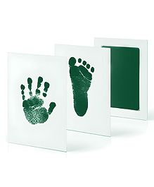 Bembika Baby Finger Print and Footprint Kit Inkpad For Kids Reusable Pad for Baby's - Dark Green