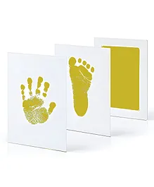 Bembika Baby Finger Print and Footprint Kit Inkpad For Kids Reusable Pad for Baby's - Yellow