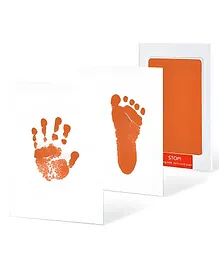 Bembika Baby Finger Print and Footprint Kit Inkpad For Kids Reusable Pad for Baby's - Orange