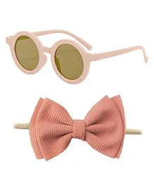 Bembika Sunglasses With Matching Headband Plain Combo - Pink