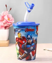 Marvel Avengers Tumbler With Straw Blue - 450 ml