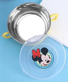 Minnie Mouse Stainless Steel Bowl with Handles & Lid - Yellow
