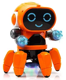 NEGOCIO Bot Pioneer Robot Toy with Colorful LED Lights and Music Dancing Robot Toys for Kids (Color May Vary)