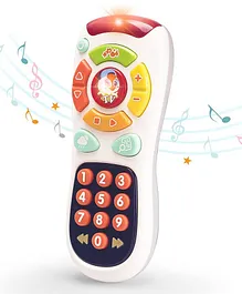 NEGOCIO Baby TV Remote Control Toys with Light Music Learning Remote Toys for Baby Toddlers Infants Kids Boys or Girls Birthday Gifts Holiday Stocking Stuffers Present 6 Months Up (Color May Vary)