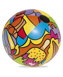 Bestway Inflatable Beach Ball with Pop Art Design (Color May Vary)