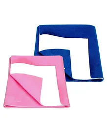 NeonateCare Baby Smart Dry Bed Protector Sheet Small Pack Of 2 - Pink Blue