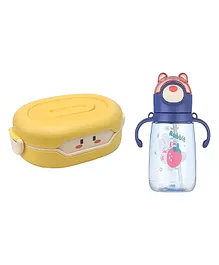 Elecart Leak-Proof  Water Bottle & Cute Lunch Box Gift Hamper Set for Preschoolers - Random Color