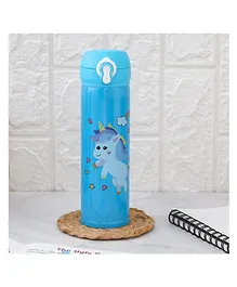 Yellow Bee Unicorn Print Stainless Steel Flask Blue - 500 ml
