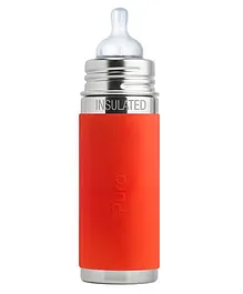 Pura Vaccum Insulated Infant Feeding Bottle Orange - 260 ml