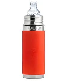 Pura Vaccum Insulated Sippy Cup Feeding Bottle Orange - 260 ml