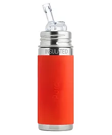 Pura Straw Vacuum Insulated Bottle Orange - 260 ml