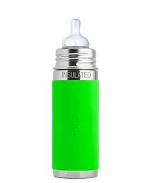 Pura Vaccum Insulated Infant Feeding Bottle Green - 260 ml