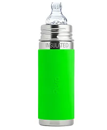 Pura Vacuum Insulated Sippy Cup Feeding Bottle Green - 260 ml
