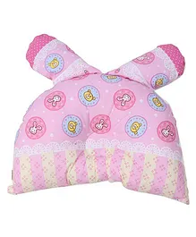 Baby Pillow Rabbit Face Print - Pink