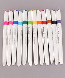 Kokuyo Camlin 12 Brush Pen (Colour & Print May Vary)