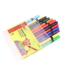 Kokuyo Camlin 12 Brush Pen - Multi Color