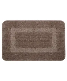 Saral Home  Microfiber Anti Slip Bathmat- Beige