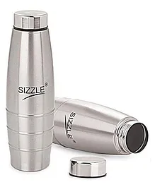 Sizzle Fridge Water 2 Bottles Silver - 2000 ml