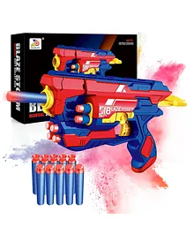 YAMAMA Blaze Storm Gun Toy With 10 Pcs Soft Foam Darts Indoor And Outdoor Shooting Game Toys For Kids - Multicolor