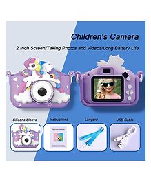 YAMAMA Digital Handy Portable Unicorn Camera Full HD 1080P 2.0 Screen with Inbuilt Games  Multicolor