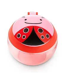 Skip Hop Snack Cup With Snap Top Lid Ladybug Print - Red Pink