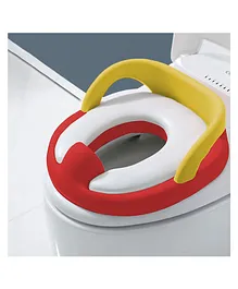 StarAndDaisy Baby Training Seat Toddler Toilet Pot Comfortable Safe Cushioned Potty Seat for Western Toilet - Red & Yellow