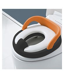 StarAndDaisy Baby Training Seat Toddler Toilet Pot Comfortable Safe Cushioned Potty Seat for Western Toilet - Black & Orange