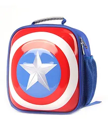 Marvel captain America Square Shaped Hardshell Backpack Blue - 11 Inches