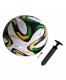 JD Sports Golden Worldcup Football Rabber With Air Pump Size 5 - Multicolour