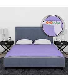 OYO BABY Waterproof Instant Dry Sheet Baby Bed Protector Extra Absorbent Crib Sheet Double Bed Size - Violet