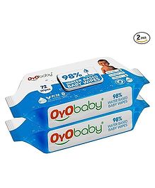 Oyo Baby Wipes Offers Combo Wet Wipes With Lid Water Wipes for Newborn babies Pack of 2 - 144 wipes