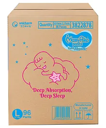 MamyPoko Extra Absorb Pants Style Diapers Large (L) - 96 Pieces