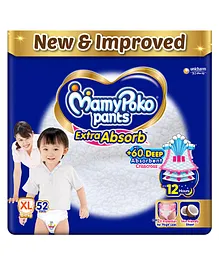 MamyPoko Extra Absorb Pants Style Diapers Extra Large - 52 Pieces