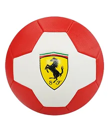 Ferrari Machine Sewing Soccer Ball Size 5 - Red & White