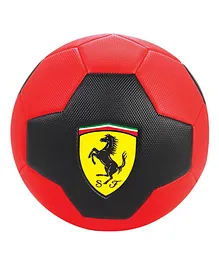 Ferrari Machine Sewing Soccer Ball Size 5 - Black & Red