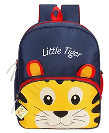 Frantic Premium Quality Soft design PU Blue Little Tiger Bag for Kids - 14 Inches