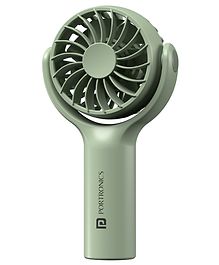 Portronics Toofan Mini Portable Rechargeable Fan with 3 Speed Modes Upto 7800 RPM Max Speed and Magnetic Base for Stability-Green