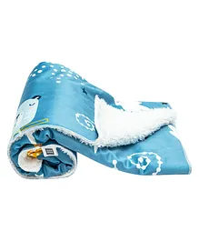 Mee Mee Double Layer Soft Baby Blanket - Blue