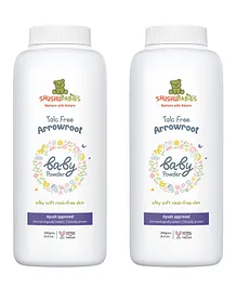 ShuShu Babies Gentle and Natural Arrowroot Baby Powder for Sensitive Skin Pack of 2 - 200 g Each