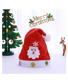 Babymoon Christmas Theme Santa Applique Detailed Photography Cap - Red