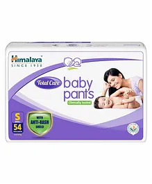 Himalaya Total Care Baby Pants Diapers With Anti Rash Shield Small - 54 Pieces