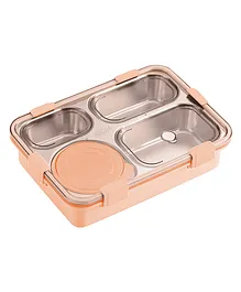 Little Surprise Box Transparent Lid Double Lock  SUS304 Stainless Steel Lunch Box for Kids - Cream