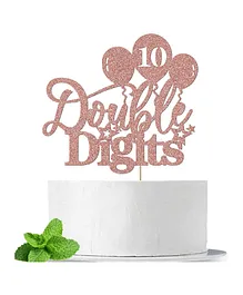 Zyozi 10 Double Digit Cake Toppers For Birthday  RoseGold