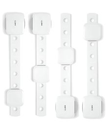 KidDough Furniture Safety Double Lock System Locks for Kids Pack of 4 - White