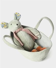 Mi Arcus Rat Mouse Soft Plush  Toy With Basket Carrier  - Green