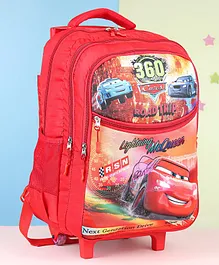Disney Pixar Cars Kids School Trolley Bag - Height 18 Inch