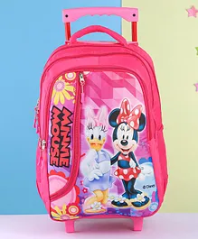 Disney Minnie Mouse Trolley School Bag Pink- Height  17 Inches