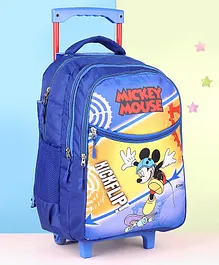 Disney Trolley Bagpack Mickey Mouse Print Blue-  18 Inches